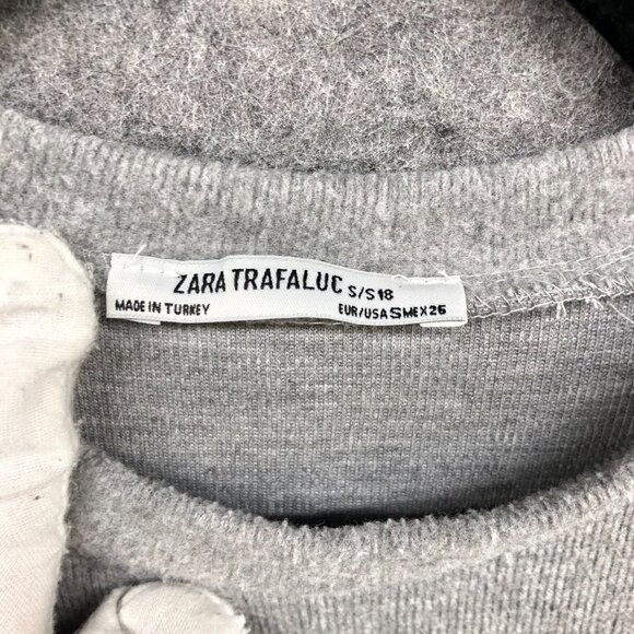 Zara Gray Boxy T-Shirt Tunic - Picture 7 of 11